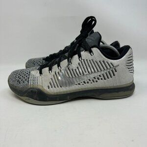 Nike Kobe X Elite Low Grey Black Mens Basketball Shoes Size 10 Flyknit Design